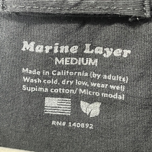 Marine Layer Sunset Stripe Tee in Dark Gray Size Medium - Picture 3 of 4